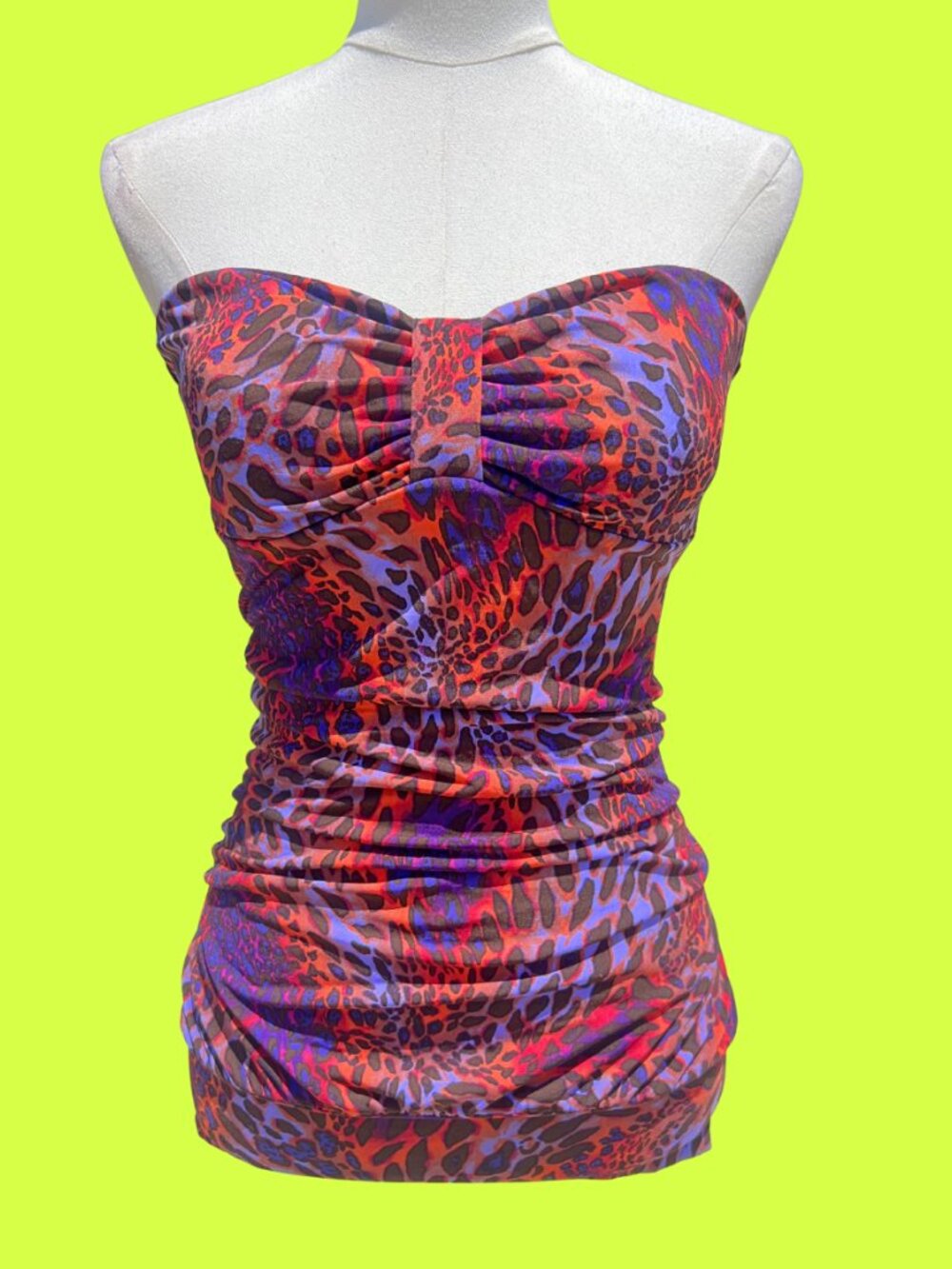 Y2K Wild Orchid Animal Print Mini Dress